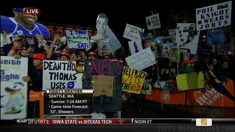 Illustration for article titled Desmond Howard Is Not Impressed: Your Oregon-UW GameDay Sign Roundup